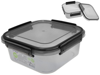 Контейнер универсальный Ал-Пластик Limited line квадратный черный 16,9х16,9х7,1см 1,15л