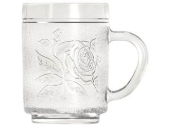 Чашка UniGlass Roses, цвет прозрачный, 250 мл.