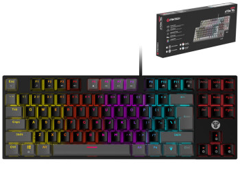 Клавиатура Игровая Fantech ATOM MK876 Red Switch, Цвет Серый/Черный