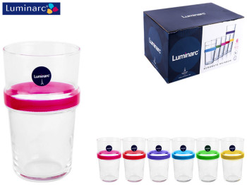 Набор стаканов Luminarc Rainbow Acrobate высоких 320мл (цена за набор 6шт) 14619