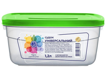 Судок 1,2л, зеленая крышка