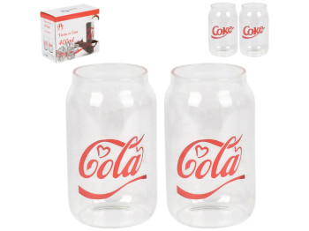 Стакан высокий Cola, стекло, 400мл, цвет прозрачный (цена за набор 2шт)