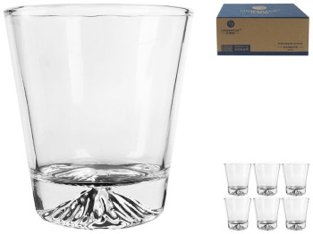 Набір склянок для віскі Бурбон плейн, 337мл (ціна за набір 6шт)