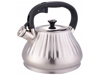 Чайник Kamille, из нержавеющей стали со свистком и ручкой soft touch, 3л