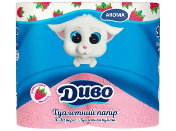Бумага туалетная Диво Aroma двухслойная, розовая, на гильзе (цена за 8 рулонов)
