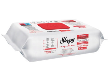 Салфетки влажные Sleepy Easy Clean, для очистки поверхностей, нетканое волокно, с клапаном, 100шт