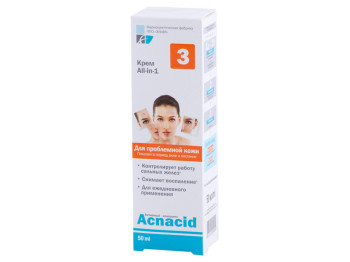 Крем для проблемної шкіри "Elfa Pharm" Acnacid "All-in-1" 50мл