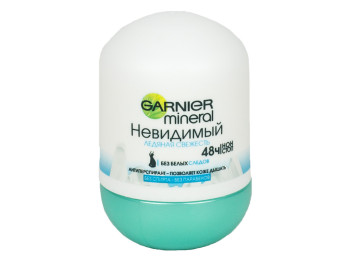Дезодорант-антиперспірант кульковий Garnier Mineral "Невидимий" крижана свіжість для тіла 50мл