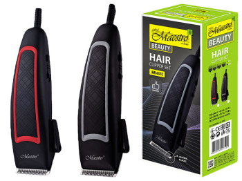 Машинка для стрижки волос Maestro 4 насадки 3мм, 6мм, 9мм, 12мм, 15Вт