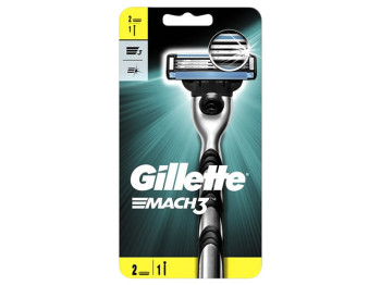 Бритва с 2 сменными кассетами Gillette "Mach3" 3 лезвия