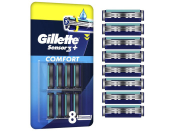 Картриджи сменные Gillette Sensor3 Comfort, сталь, 8шт