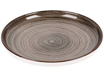 Тарелка фарфоровая Sable, круглая с концентрическим декором, 20,3 см
