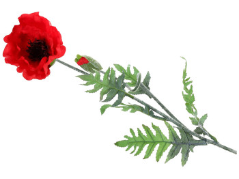Декоративный цветок Мак, 96см, цвет – красный