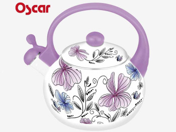 Чайник эмалированный со свистком "Oscar" 2,2л бакелитовые ручки
