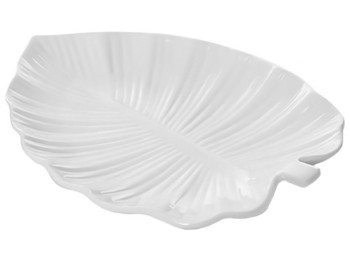 Блюдо Лист монстеры, порцеляна, 36x25см