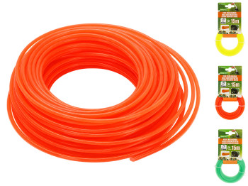 Леска для триммера EmiPro, пластик, 0,24см×15м, 3 цвета (цена за 1шт)