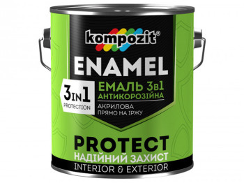 Емаль антикорозійна 3в1 PROTECT, Зелена 2,7кг