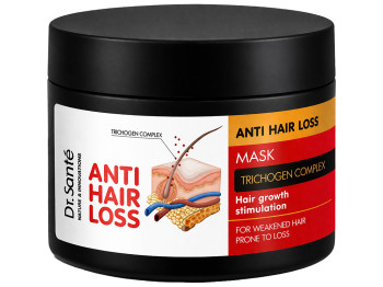 Маска для волосся Dr.Sante AntiHair, з аргініном, ніацинамідом, цинком, кальцієм пантотенатом, 300мл