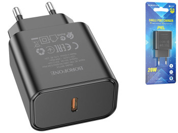 Мережевий Зарядний Пристрій Borofone BA71A Power PD20W Чорний