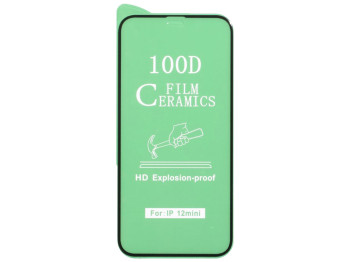 Защитное стекло Film Ceramic for Apple Iphone 12 Mini без упаковки Цвет Чёрный