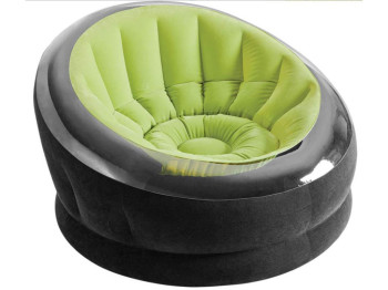 Надувне крісло Intex 68581, ПВХ, 112×109×69 см, колір зелений