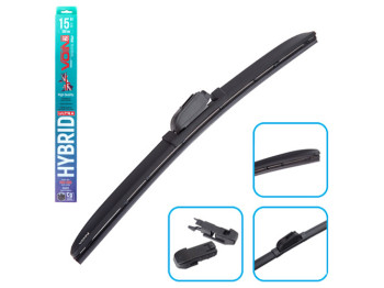 Щітки склоочисника гібридні Voin, 15-380мм (TPX6M-15) Hybrid Ultra (3 адаптери)