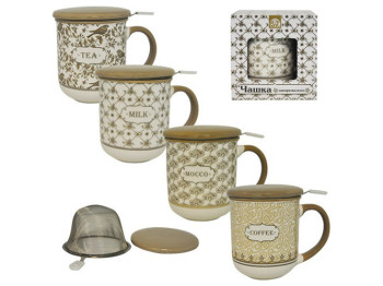 Чашка заварювальна у подарунковій упаковці Дамаск 400мл