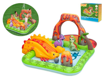 Игровой надувной центр с горкой и распылителем воды Volcano Springs 262-188-102 см, Bestway