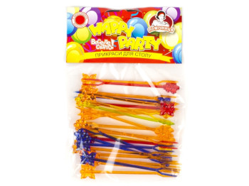 Украшения Шпажка Вилка-крюшон Помічниця Happy party 25шт 8см