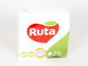 Салфетки "Ruta Plus" белые двухслойные 33x33см 35шт
