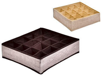 Коробка-органайзер для зберігання білизни, 16 відділень, 30х30х10см