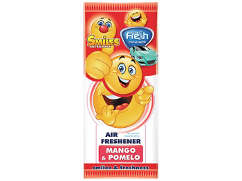 Освежитель воздуха Fresh Way "SMILES DRY" сухой листик Mango&Pomelo