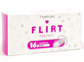 Тампоны Fantasy FLIRT normal 3капли (цена за уп. 16шт) TGF012