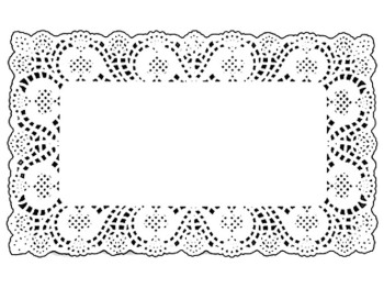 Салфетки бумажные ажурные кондитерские, прямоугольные, 25,5х37см (цена за упаковку 12шт)