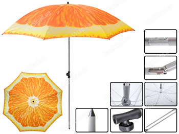 Зонт пляжный Stenson Апельсин D1,96м наклон