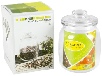 Банка стеклянная герметичная 1л