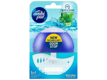 Блок-освіжувач для унітазу Ambi Pur Fresh Water & Mint, аромат свіжа вода та м'ята, 55мл