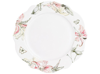 Тарелка фарфоровая Pink Orchid, цветочный принт, 27,5×2,5 см