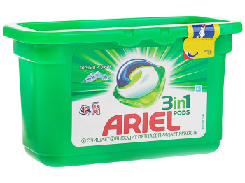 Рідкий гель в розчинних капсулах ARIEL Гірський джерело 12х27г