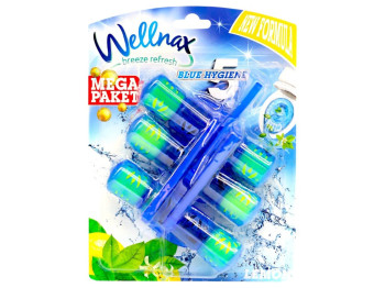 Туалетний блок Wellnax Blue Hygiene, з ароматом лимона, 3х50г
