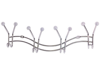 Вешалка хромированная Besser 4 тройных крючка, силиконовые наконечники 31,5х3,5х9,5см