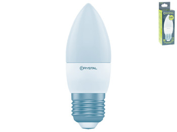 Лампа светодиодная свеча Crystal Led C37-002 C37 6W цоколь-Е27-стандарт, холодный белый свет
