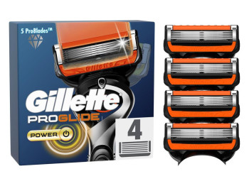 Сменные кассеты для бритья Gillette Fusion ProGlide Power с 5 лезвиями, 4шт