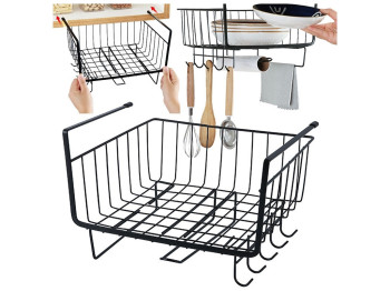 Полка с держателем навесная, 4 крючка, 29х24,5х18,5см