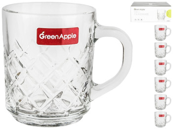 Набор кружек Deli Green Apple "Денали" 240мл (цена за набор 6шт)