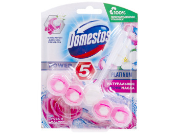 Блок для очистки унитаза Domestos Power 5 Роза и жасмин 55г