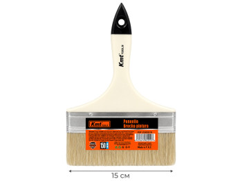 Кисть малярная Kmt Tools, пластик, железо, свиная щетина, 15×22,5см