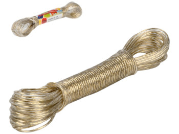 Веревка бельевая, металл, пластик, 10м, цвет прозрачный