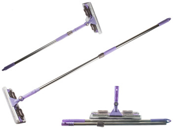 Швабра-полотер с телескопической ручкой и поворотным механизмом 87х29х8см