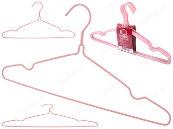 Вешалка для одежды просиликоненая IDEA HOME Pink металлическая 39,4х21см (цена за набор 8шт) 47411